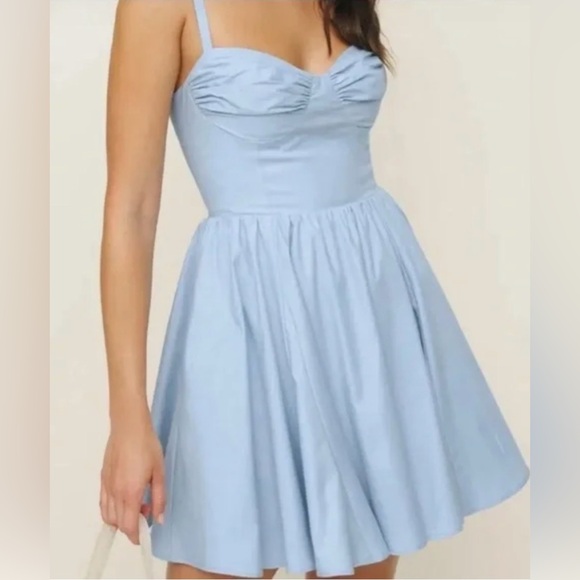 Reformation Dresses & Skirts - Reformation Light Blue Strapless Dress